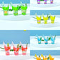 8 Pieces Miniature Dollhouse Drinks Set - Resin Glass Cup and Fruit Beverage Bottles, Simulated Drink Models for Summer Leisure-Themed Decor Decor
