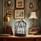Black Miniature Doll House Birdcage Ornament Model Home Desktop Decor Gift,Miniature Doll House Furniture and Accessories