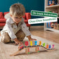 WOODENFUN Number Train Set for 1 2 3 Year Olds, Educational Toy Cars for Toddlers, Montessori Learning Toys for Boys and Girls