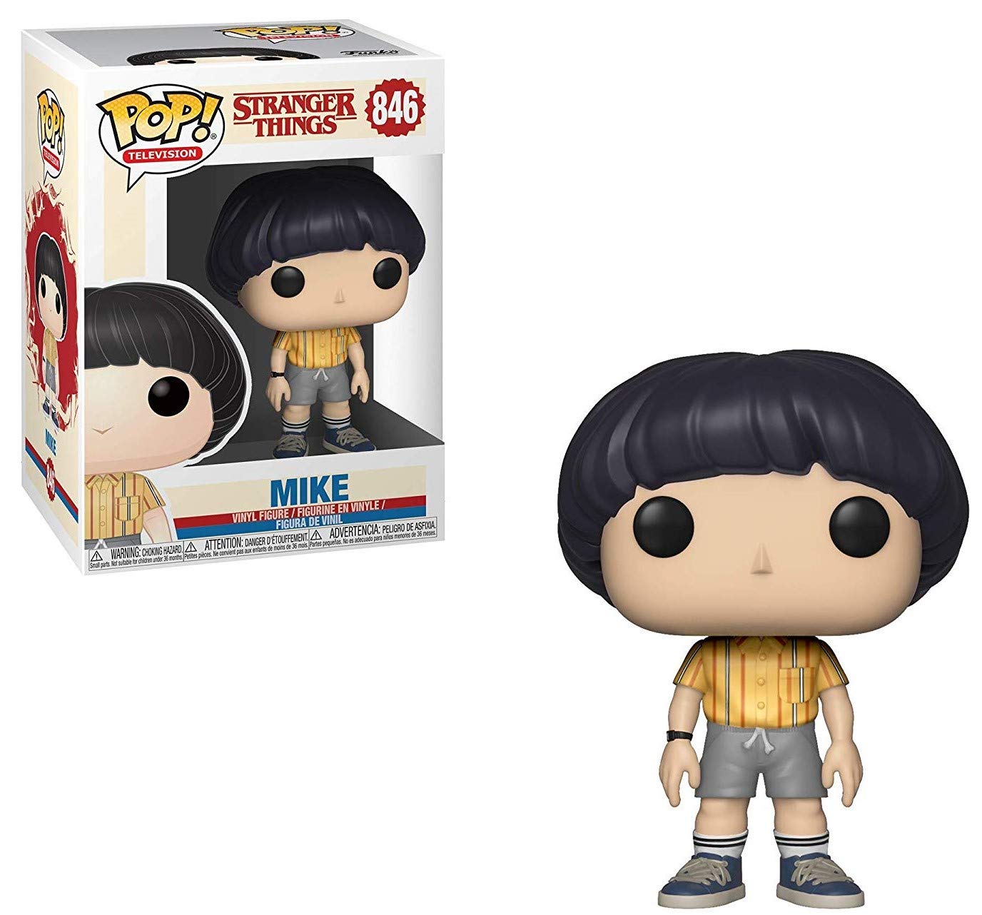 Funko POP [Stranger Things] - Mike Wheeler Pop! Vinyl Figure (Bundled with Compatible Pop Box Protector Case), Multicolor, 3.75 inches