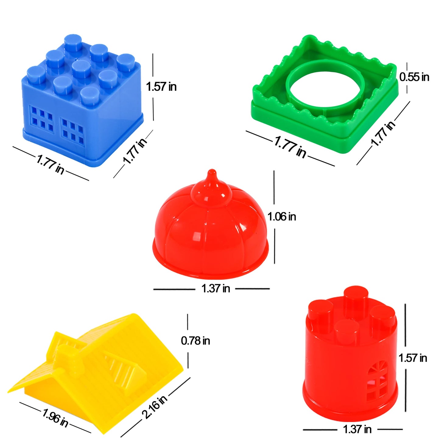 KUTOI Toddler Building Blocks for Kids Ages 4-8, Toddler Blocks Stacking Toys, Fun House Big Blocks Building Sets with 10” x 10” Baseplate