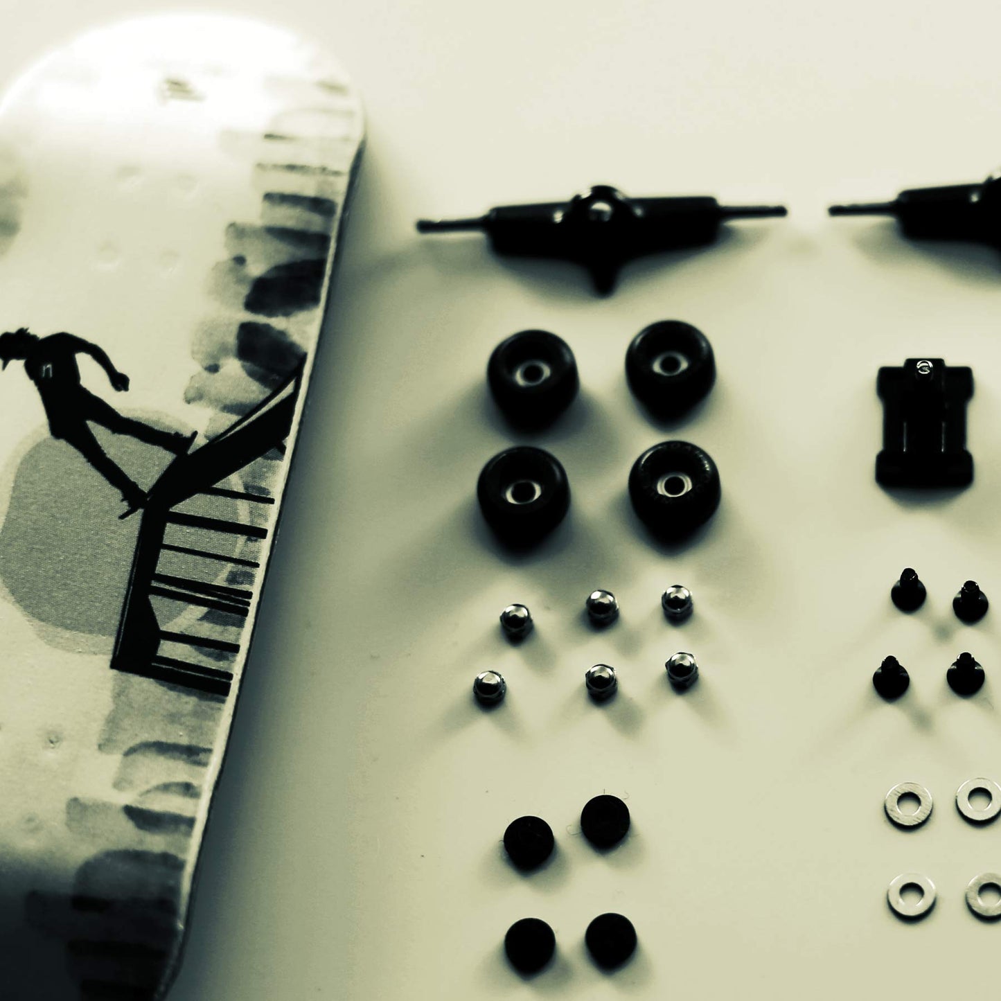 NOAHWOOD Fingerboards PRO Wheels(PRO Bearing 4Pcs/Set) (Black, II)