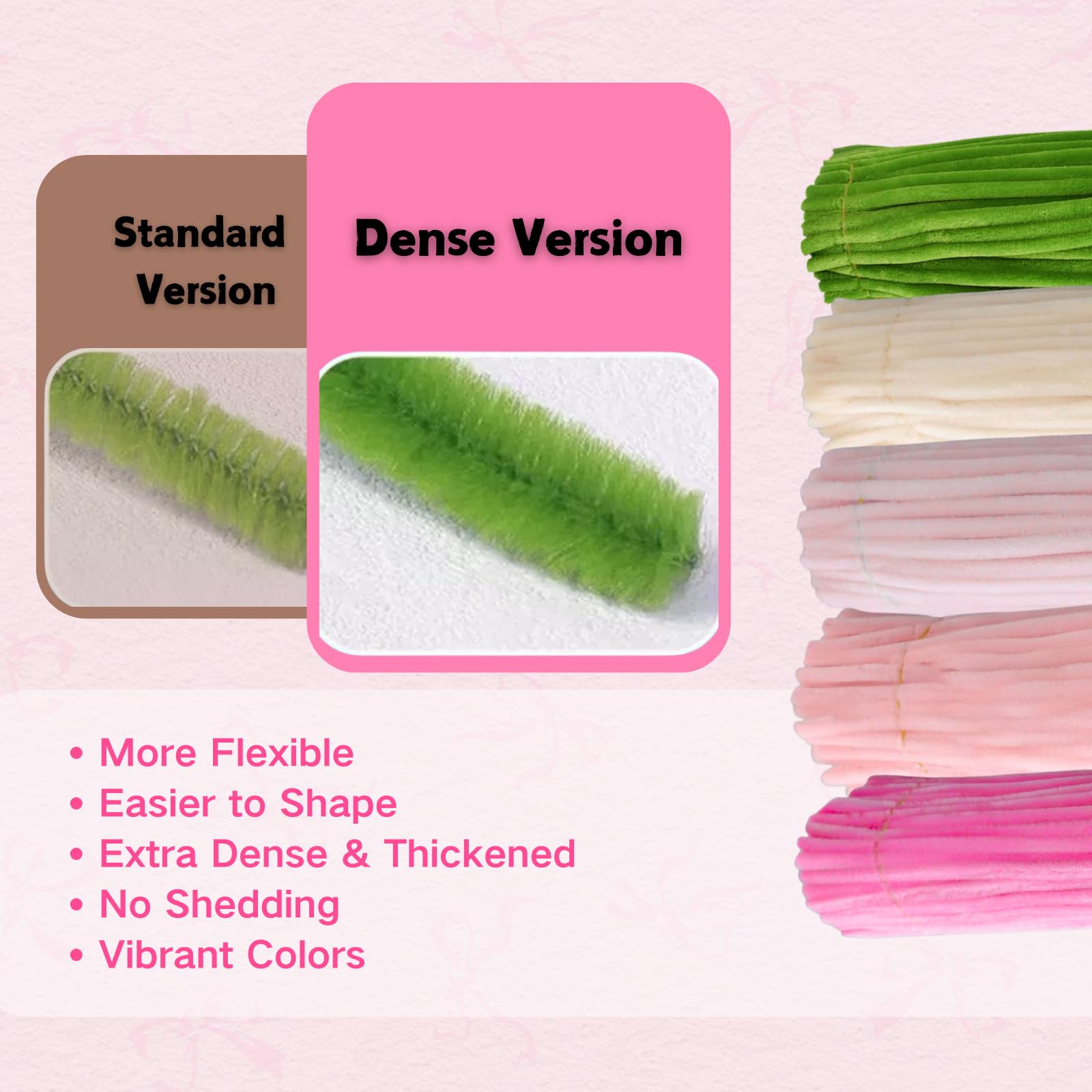 balinging 500pcs Pipe Cleaners Craft for Flowers,Chenille Stems for DIY Flower Making Kit,Pipe Cleaners Projects Creative for DIY Art and Craft,Ideal