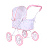 Baby Doll Stroller for Girls - Foldable Toy Pram with Adjustable Canopy, Foam Handle & Wheels - Fits 12-14 Inch Dolls, Reborn Dolls - Pretend Play
