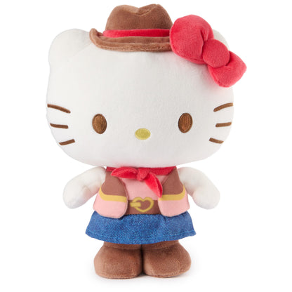 GUND Sanrio Hello Kitty 9.5-Inch Wester Cowgirl Plush Toy for Ages 1+
