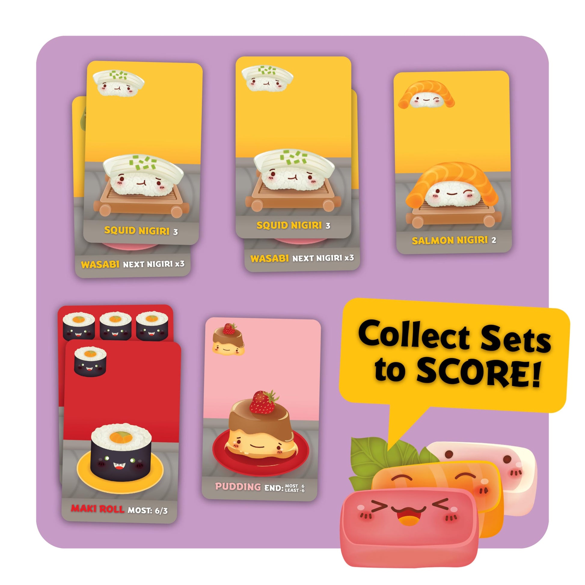 Gamewright Sushi Go, the Pick and Pass Card Game, Multi-colored