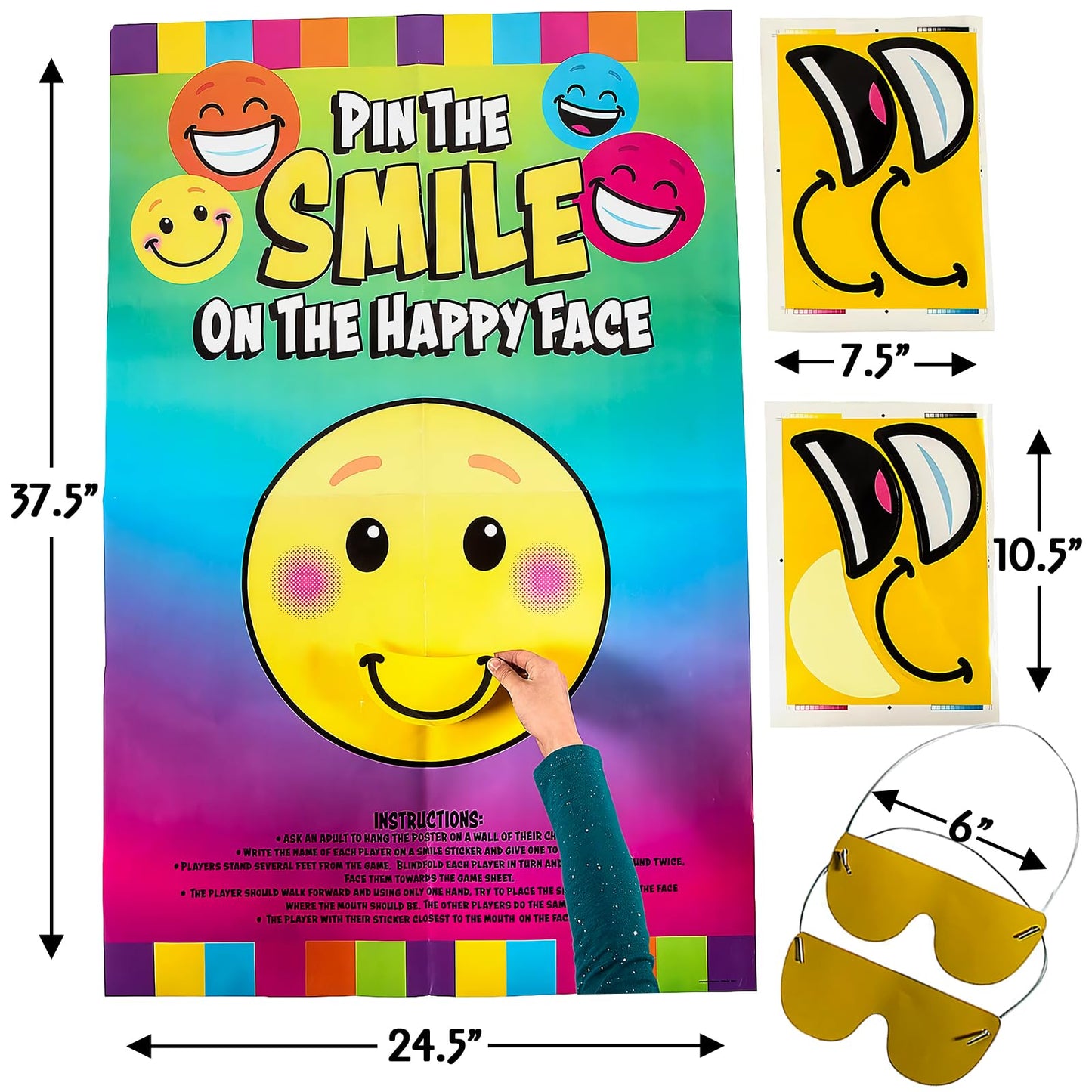 Fun Express Pin The Smile on The Happy Face Game
