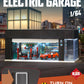 MOCBURIKU 1/64 Scale Diecast Display Case for Hot Wheel Storage with LED Lights, Stackable Electric Garage with Voice Control, 3 Replaceable 3D Scenes