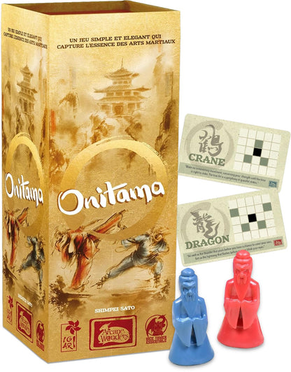 Arcane Wonders Onitama | 2-Player Abstract Duel with Modular Movement Cards | 5x5 Grid Chess-Like Tactics for Strategic Thinkers | Ages 8+ | 15-20