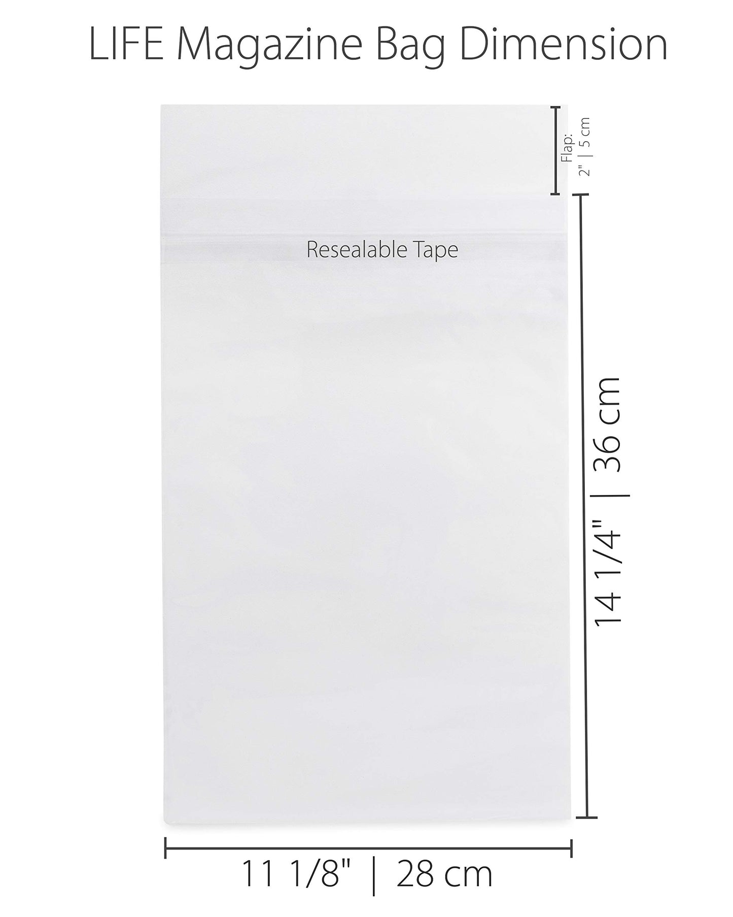 TitanShield Resealable Life Magazine Bags (150 Bags)
