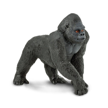 Safari Ltd. Lowland Gorilla Figurine - Lifelike 4.25" Primate Figure - Educational Toy for Boys, Girls, and Kids Ages 3+