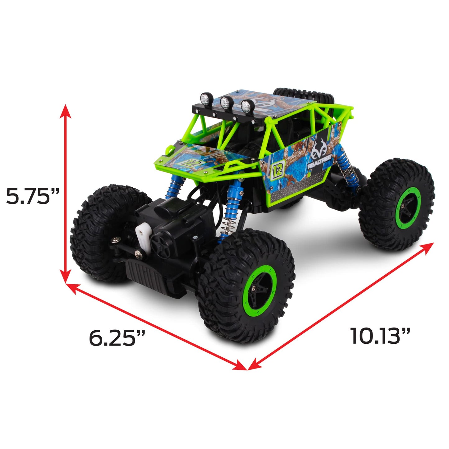NKOK Realtree RC Rock Crawler 1:16 Scale - Edge Camo Green 2.4 GHz, Ages 6+