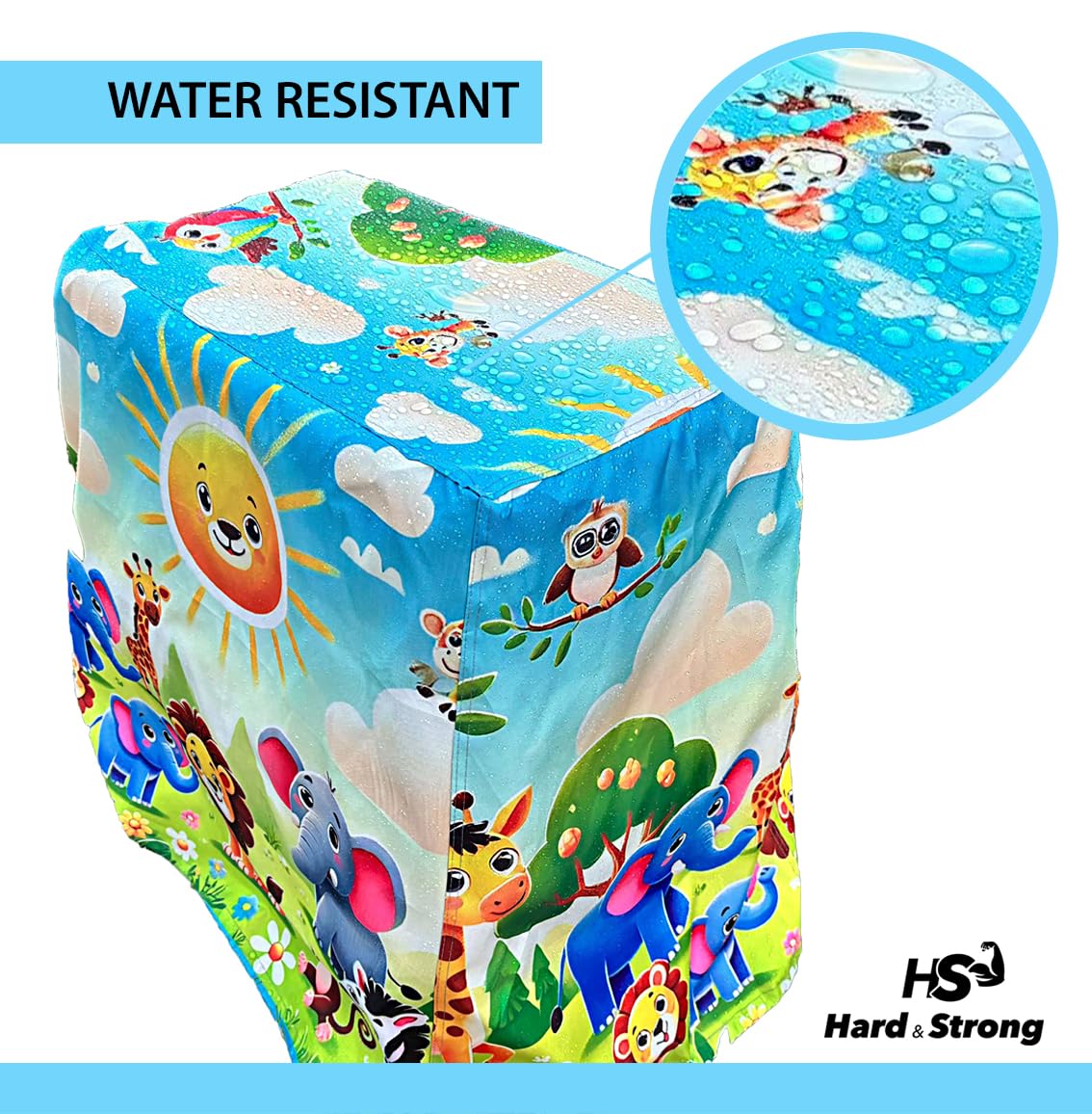 Oxford 600D Durable Waterproof Cover, Anti-UV Dust Proof Kids Water Table Cover, Cute Colorful Vibrant Design, Includes Bag