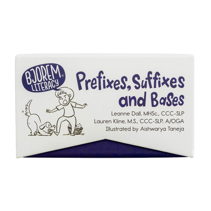 Bjorem Speech® Prefixes & Suffixes & Bases Card Deck - Vocabulary & Reading Comprehension Tool for Literacy, Classrooms & Home Learning Instruction