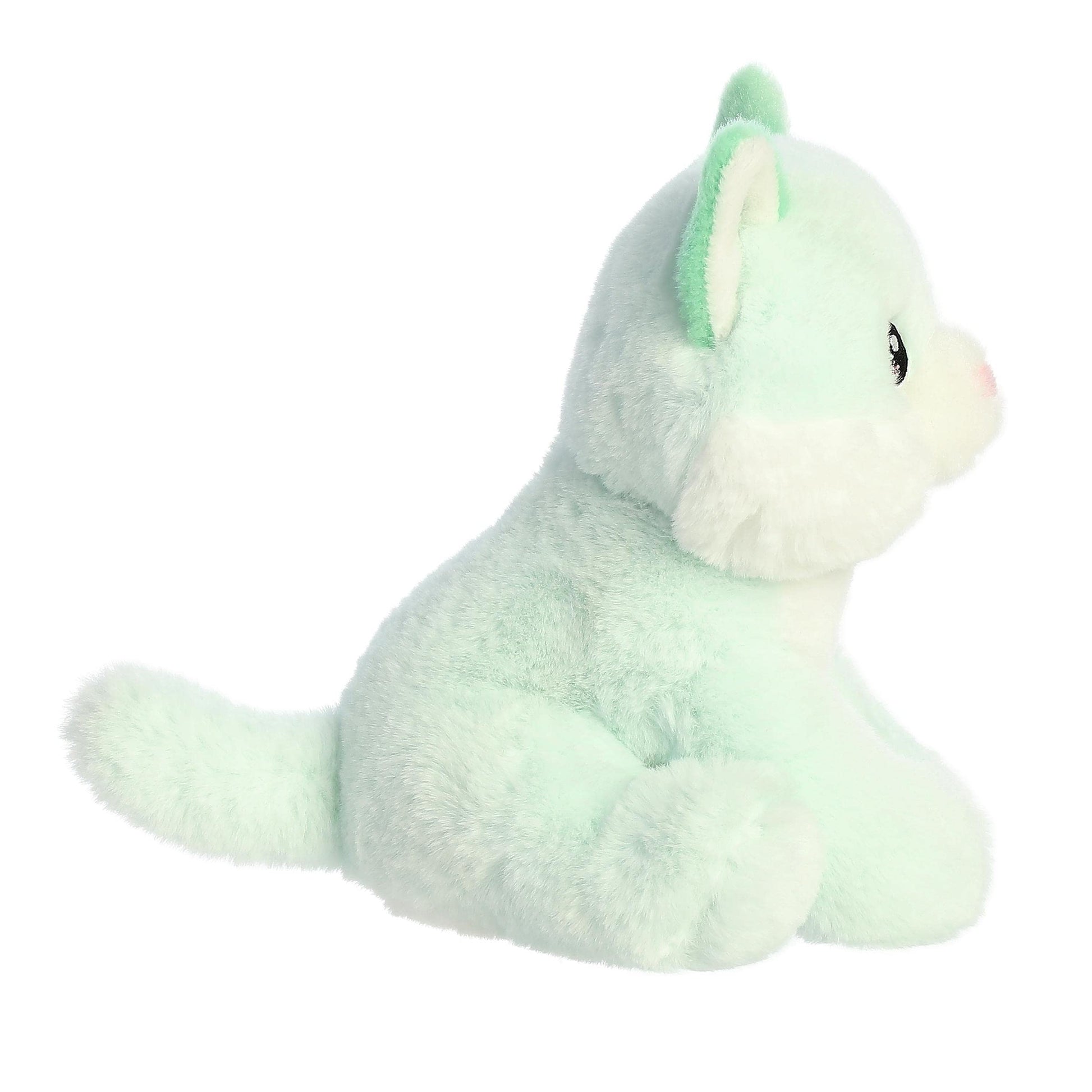 Aurora® Eco-Friendly Eco Nation™ Neo Kitty Stuffed Animal - Environmental Consciousness - Recycled Materials - Green 8.5 Inches
