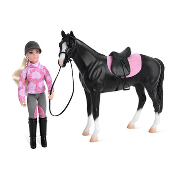 Breyer Freedom Series English Horse and Rider Figurine - Premium 1:12 Scale Collectible Horse Toy - Educational Equestrian Gift for Girls
