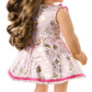 American Girl Truly Me 18-inch Doll Floral Fashion Outfit with Ruffled Bodice, Ribbon, Socks, and Boots, for Ages 6+