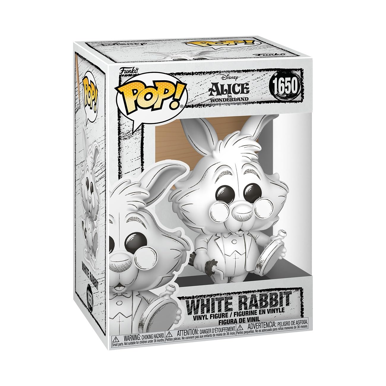 Funko Pop! Disney: Sketched - White Rabbit - Collectable Vinyl Figure - Gift Idea - Official Merchandise - Toys for Kids & Adults - Disney Fans