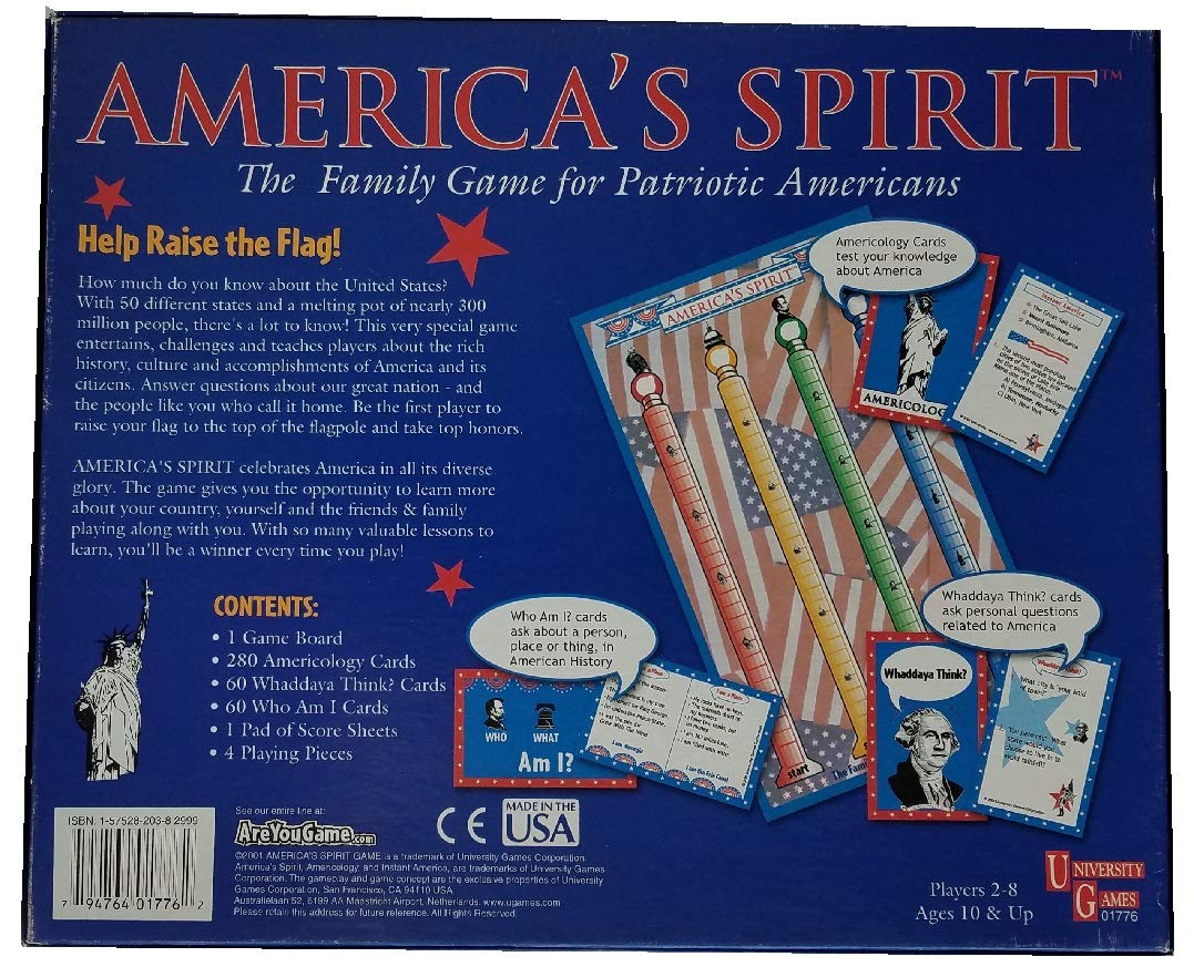 America's Spirit Trivia Board Game