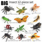 34 pcs Plastic Insects Lifelike Assorted Figures Realistic Insect Animal Model, Perfect Model for Recognizing Nature (34 Pcs Bugs)
