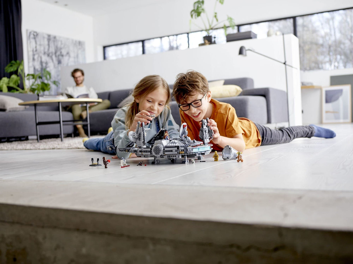 LEGO Star Wars Millennium Falcon 75257 Building Set - Starship Model with Finn, Chewbacca, Lando Calrissian, Boolio, C-3PO, R2-D2, and D-O