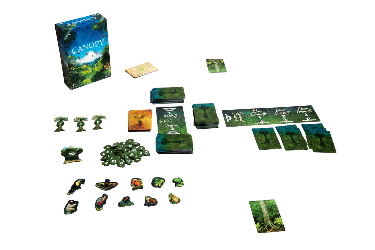 Weird City Games: Canopy, Card Game, Fast and Fun Gameplay, Features 25 Unique Species of Rainforest Animals and Plants, Solo or Multiplayer Option