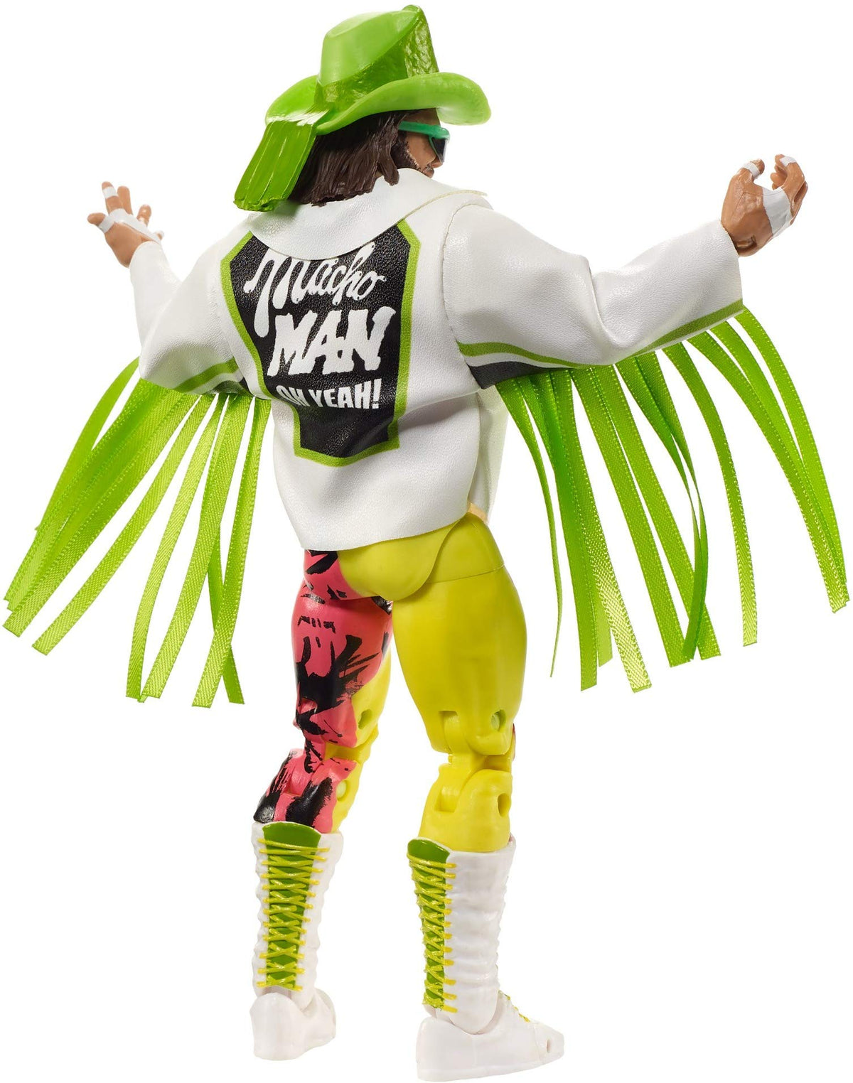 WWE Ultimate Edition “Macho Man” Randy Savage Action Figure, 6-in /15.24-cm, with Interchangeable Heads, Swappable Hands, & Entrance Gear for Ages 8