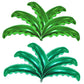 12 Pieces Large Palm Tree Leaves Balloons, Green Foil Mylar Coconut Tree Leaves Balloons for Birthday Baby Shower Decorations Hawaiian Luau Aloha