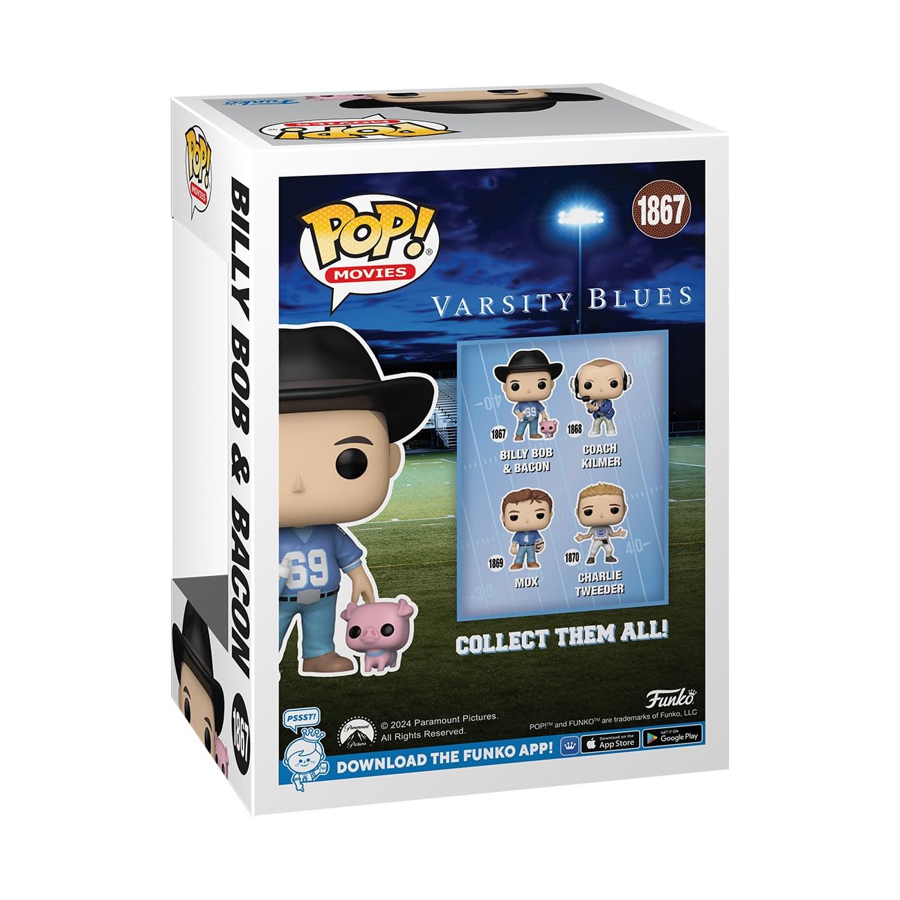 Funko POP & Buddy: Varsity Blues - Billy Bob with Bacon - Collectable Vinyl Figure - Gift Idea - Official Merchandise - for Kids & Adults - Movies
