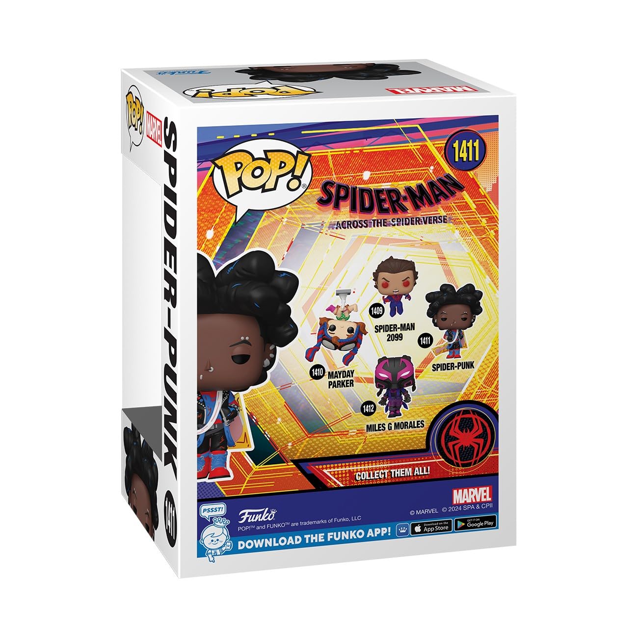 Funko POP! Marvel: Spider-Man Across The Spider-Verse - Spider-Punk - Unmasked - Collectable Vinyl Figure - Gift Idea - Official Merchandise - for