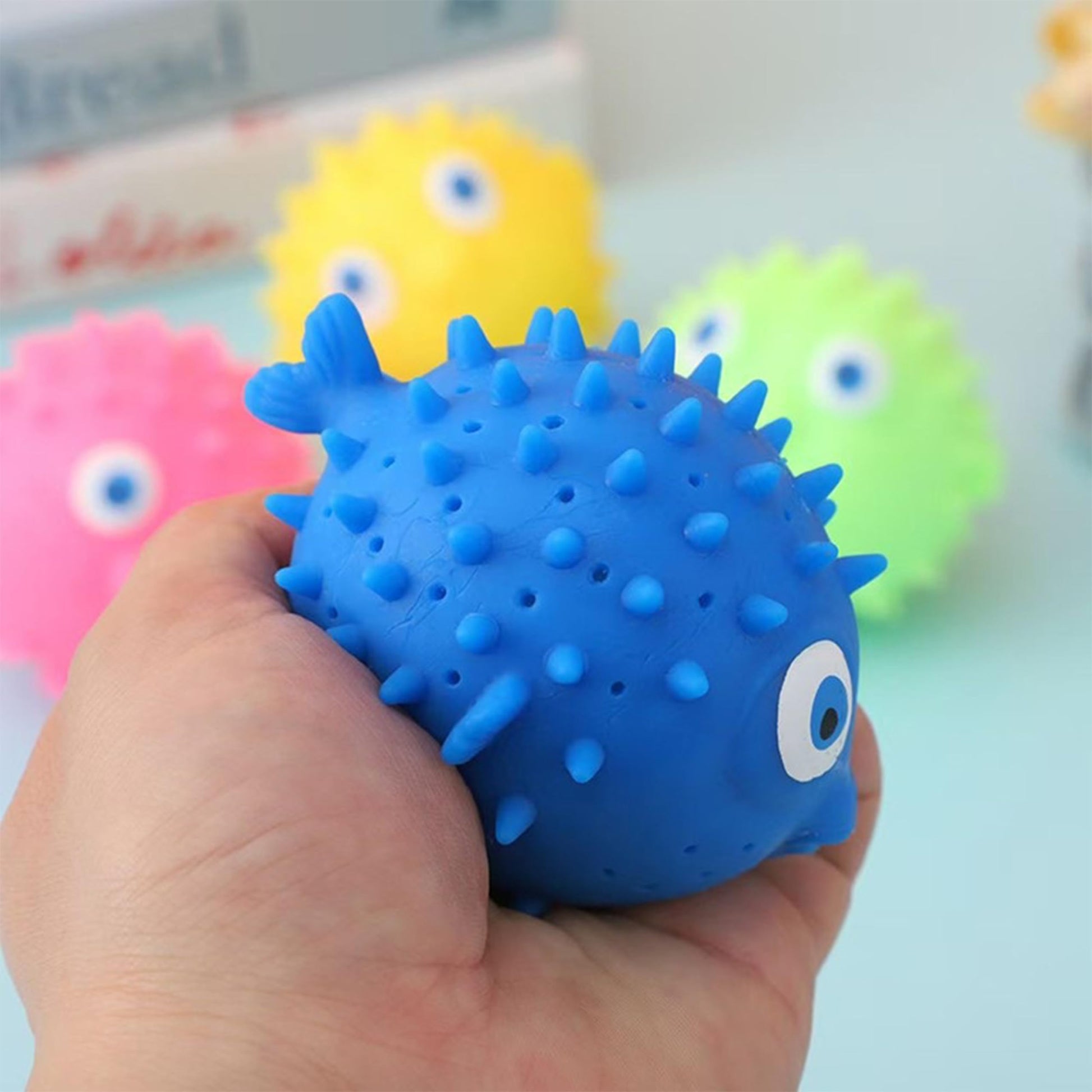 Toddler Bath Toy - 4 Pack Novelty Sea Animal Dolphin Water Balls Pool Toys Outdoor Activity Game Bath Tub Sensory Dolphin Absorbent Water Splash Balls