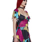 Dolls Kill Nightmare Sally Rag Doll Costume Dress - Halloween Colorblock Dress by Trickz N' Treatz, X-Small