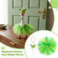 Mini Desk Goose Outfits Desktop Geese Clothes with Frog Shape Knitting Hat 7 Inch Goose Summer Green Tutu Dress Desk Goose Accessories Customs