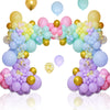 KAWKALSH 219Pcs Rainbow Balloons Garland Arch Kit Different Sizes Latex Balloons Assorted Pastel Party Balloons Arch for Birthday Baby Shower Wedding