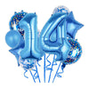Balloons, 11 pcs Foil Balloons 14 Year Old for 14th Birthday Party Supplies Decoration? Confetti Balloon Kids Party Balloons Birthday Party Supplies