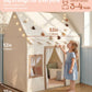Play Tent with Mat, Star Light, Large Kids Playhouse with Windows Easy to Wash, Indoor and Outdoor Play Tents for Kids, Little Dove Toys for Girls