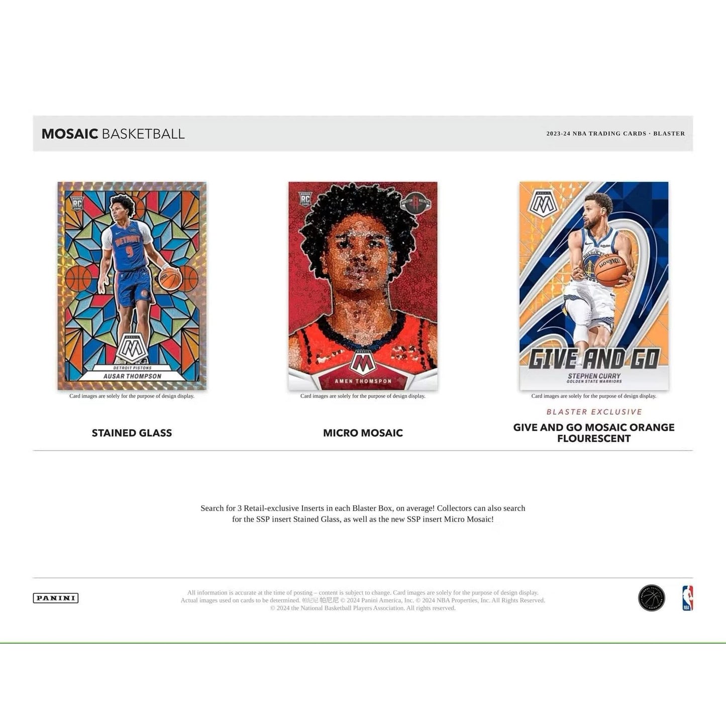 2023-24 Panini Mosaic Basketball NBA Blaster Box