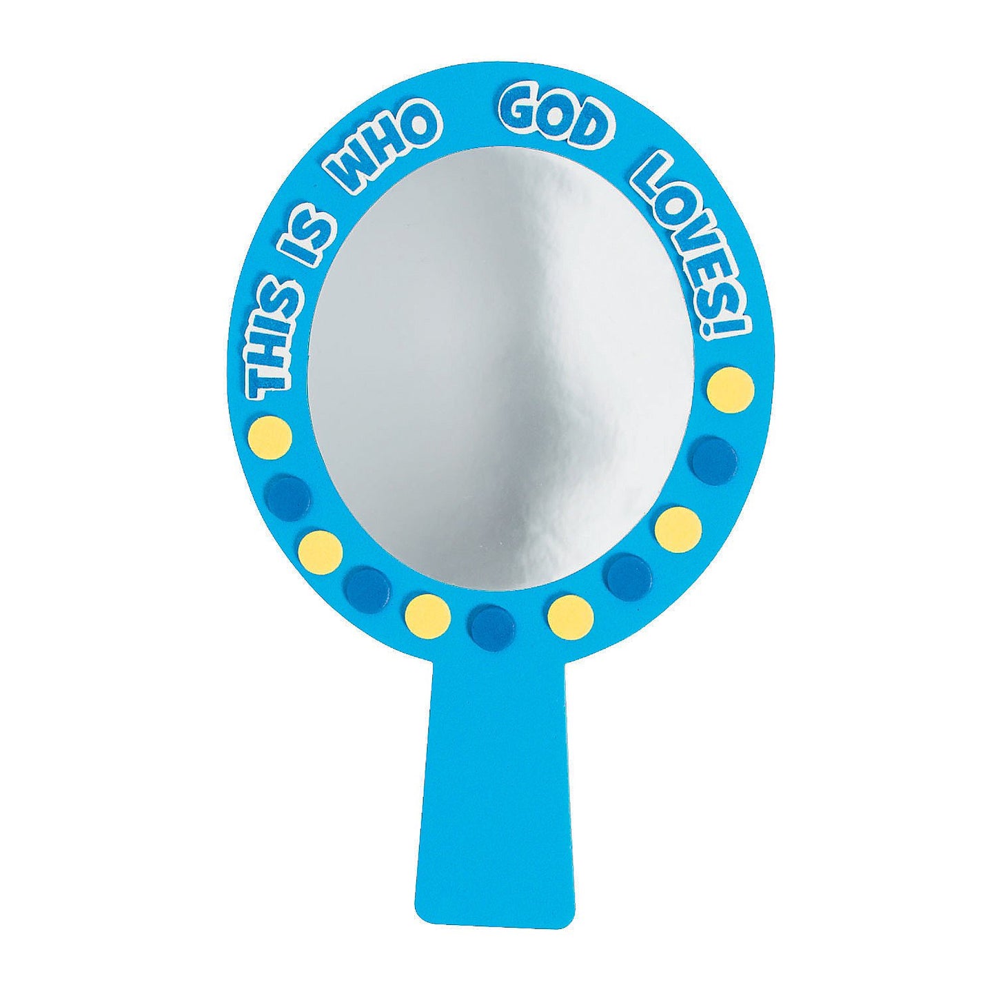 Fun Express This is Who God Loves Mirror Craft Kit - Engaging Religious Craft Activity for Kids - Perfect for Home - Projects Educational Fun