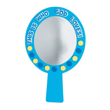 Fun Express This is Who God Loves Mirror Craft Kit - Engaging Religious Craft Activity for Kids - Perfect for Home - Projects Educational Fun