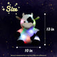 Hopearl LED Plush Cow Lighting Up Stuffed Animal Diary Cattle Floppy Night Lights Glow in The Dark Birthday Festival for Kids Toddler Girls, 13''