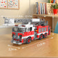 Light-Up Ladder Fire Truck Building Set - 720PCS STEM Toys for Kids & Adults, City Firetruck Building Bricks with Flashing Lights, Ideas Creative Gift