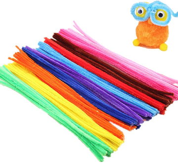 Kasuyi 100 Pcs 10 Colors Pipe Cleaners, Pipe Cleaners Craft, Chenille Stems for Kids,Craft, Decorations, Creative,Fun, School Projects, Festival