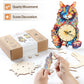 Rnfinewow 3D Wooden Puzzles for Adults, Maine Coon Cat Clock DIY Kit, Beginner 22 Pcs Wooden Puzzles, Birthday Christmas for Women Men Adults Teens