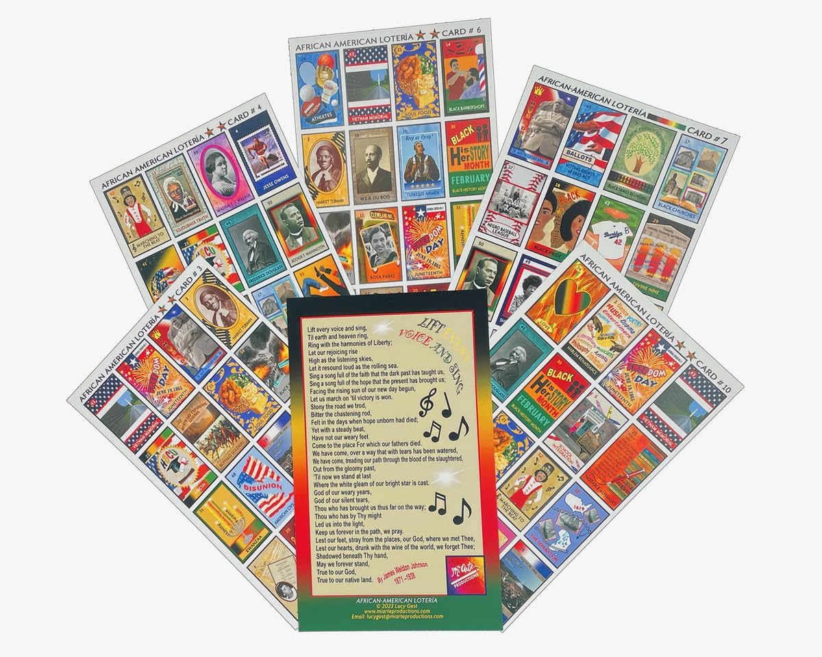 African American Lotería | Fun Bingo-Style Game for Everyone | Learn African American History & Culture | Perfect School Classroom Game for Black