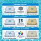 fisdpopar Floating Mahjong Table for Pool, Waterproof Floating Game Board Double-Sided for Mahjong & Poker, Floating Card Table for Pool, Domino