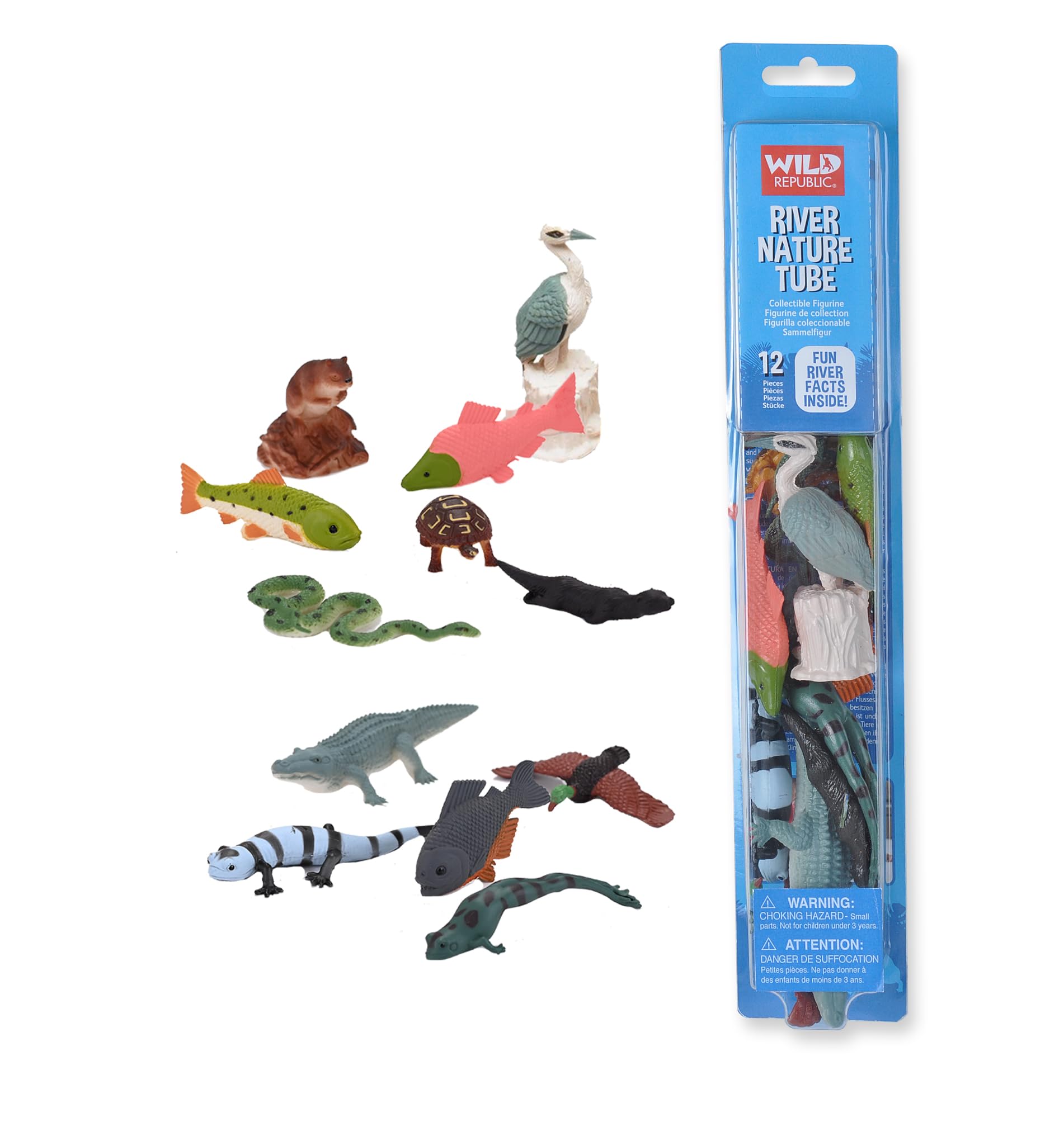 Wild Republic Nature Tube River Figurines - 13"