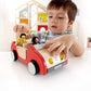 Hape Wooden Doll House Family Car| Toy Vehicle Seats up to 4 Figures for Complete Doll House Furniture Set