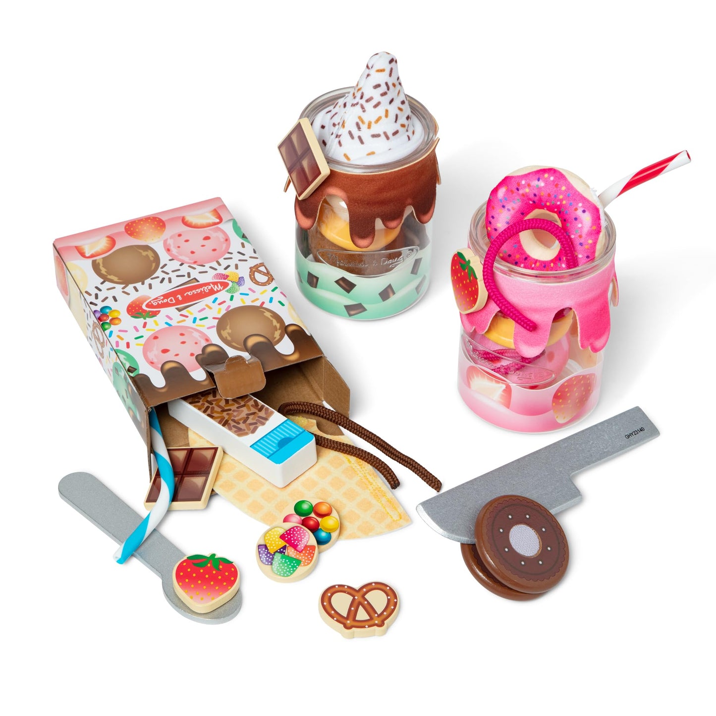 Melissa & Doug Make a Shake - Make a Smoothie in a Jar with the Reusable Pretend Food Set for Boys and Girls Ages 3+