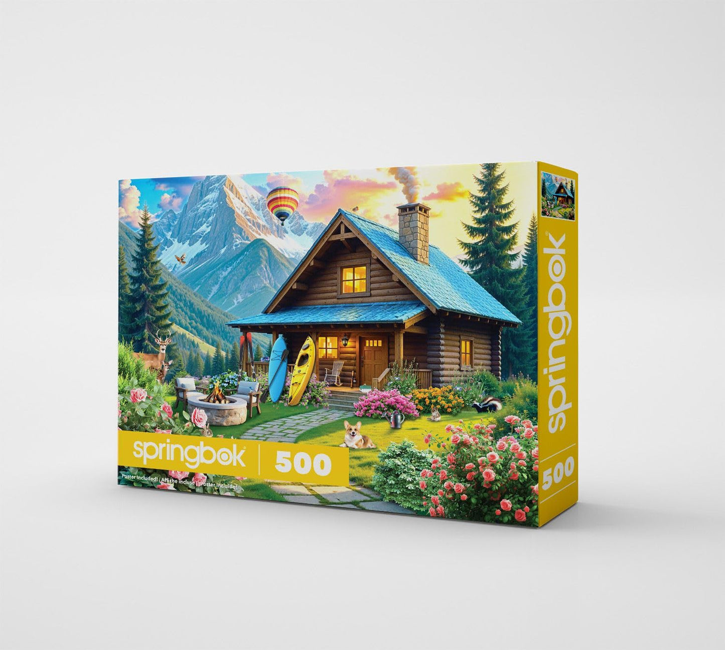 Springbok Mountain Cabin Retreat 500 Piece Jigsaw Puzzle for Adults