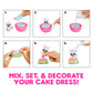 LOL Surprise Mix & Make Birthday Cake Tots with Collectible Doll, DIY Cake Dress, Cake Making and Decorating, Ingredients and Glitter Sprinkles, Cake
